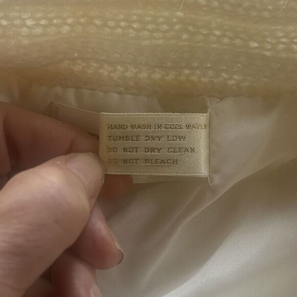 Vintage ‘90s Cocoon Cardigan Belldini Oversized White Cream Size Medium - Picture 11 of 12